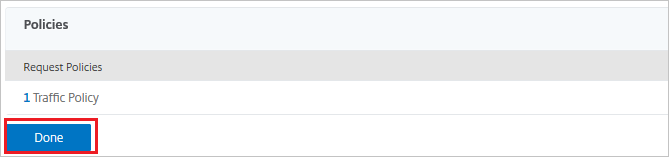 Captura de pantalla del panel Citrix ADC SAML Connector for Microsoft Entra configuration - Policies (Configuración de Citrix ADC SAML Connector for Microsoft Entra: directivas).