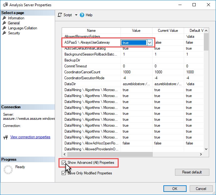 Use siempre la propiedad gateway
