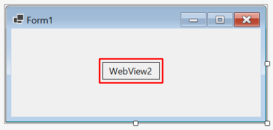 BlazorWebView en el diseñador de Form1.