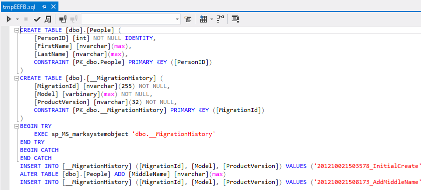 SQL Script update