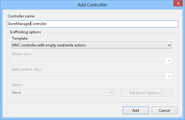 Add controller dialog