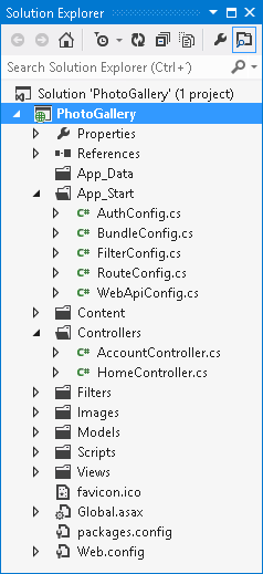 The ASP.NET MVC 4 Internet Application Project Template