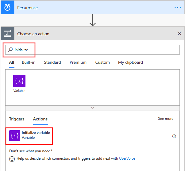 Paso para inicializar variables