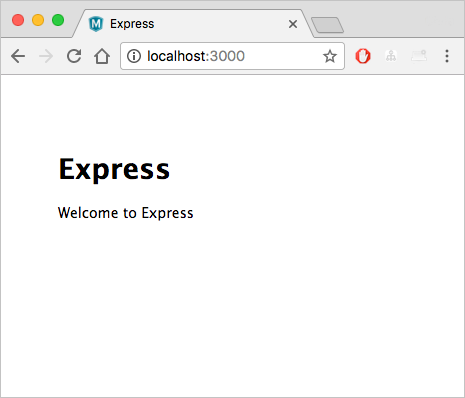 Ejecución de una aplicación de Express