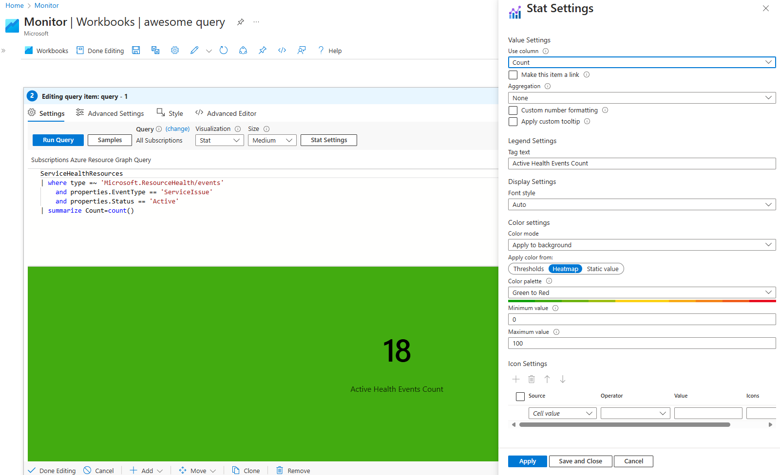 Recorte de pantalla que muestra la estadísticas con un conjunto de mapas térmicos verde.