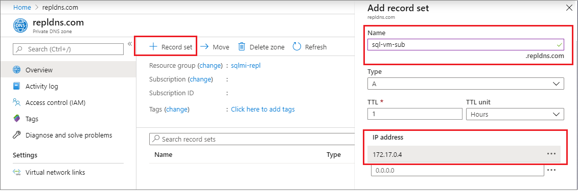 Configuración de un registro D