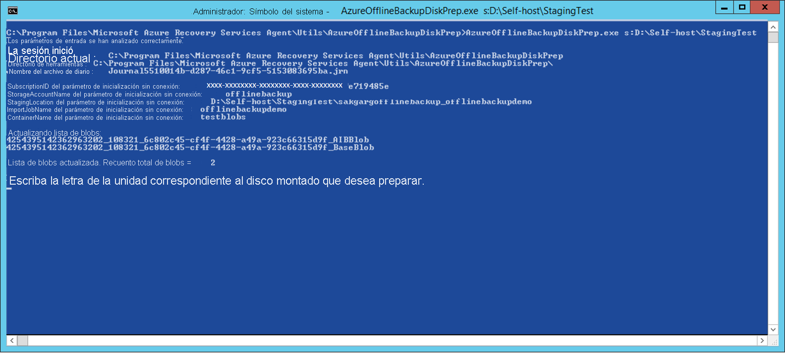 Recorte de pantalla en el que se muestra cómo agregar la entrada de la herramienta de preparación de disco de Azure.