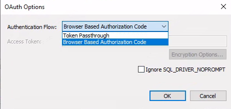 Opciones de OAuth