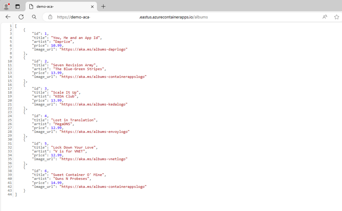 Captura de pantalla de la aplicación implementada en una ventana del explorador.