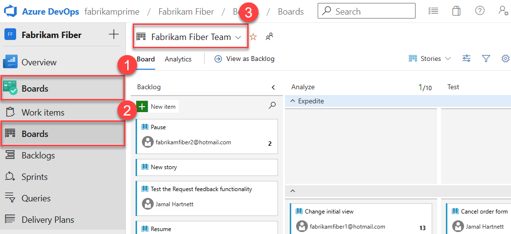 Abra el panel Kanban.