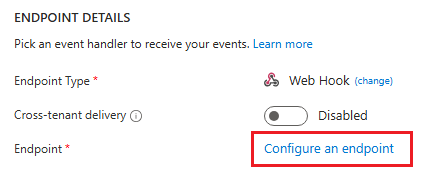 select endpoint url