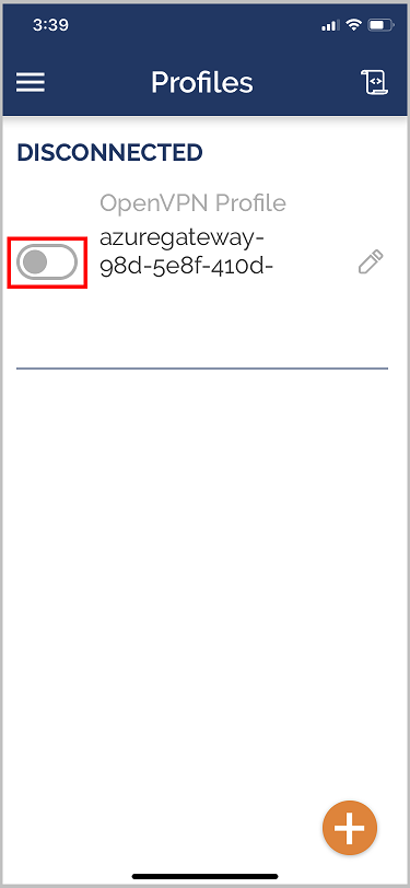 Captura de pantalla que muestra Deslizar para conectar.