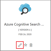 Screenshot showing how to select the Edit app button for the Azure AI Search app.