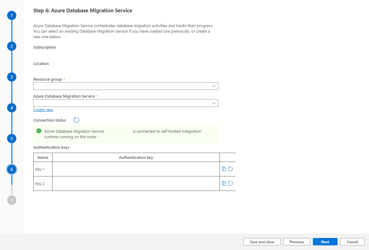 Captura de pantalla que muestra la selección de Database Migration Service.