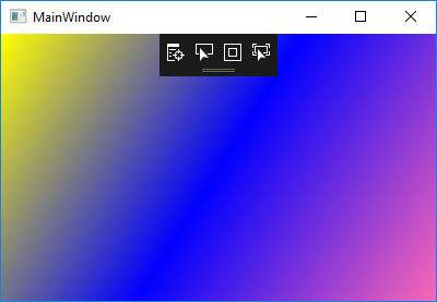 Colores degradados en la superficie de entrada manuscrita en la aplicación WPF