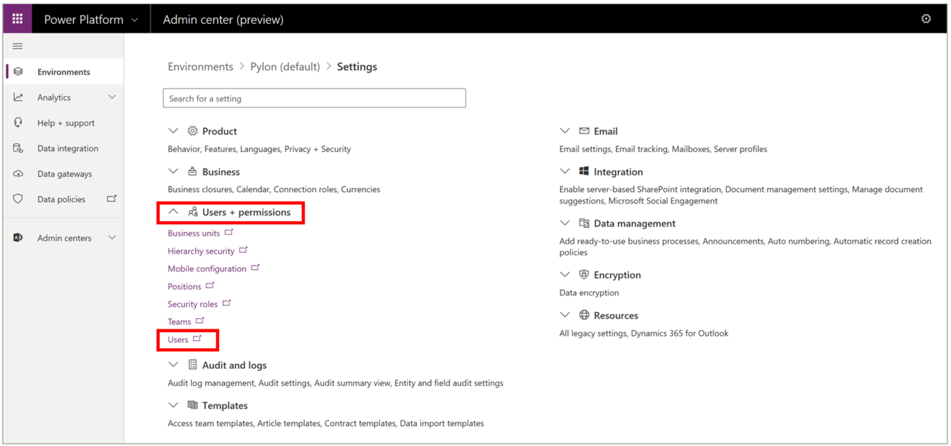 Comando Usuarios seleccionado Comando Usuarios seleccionado