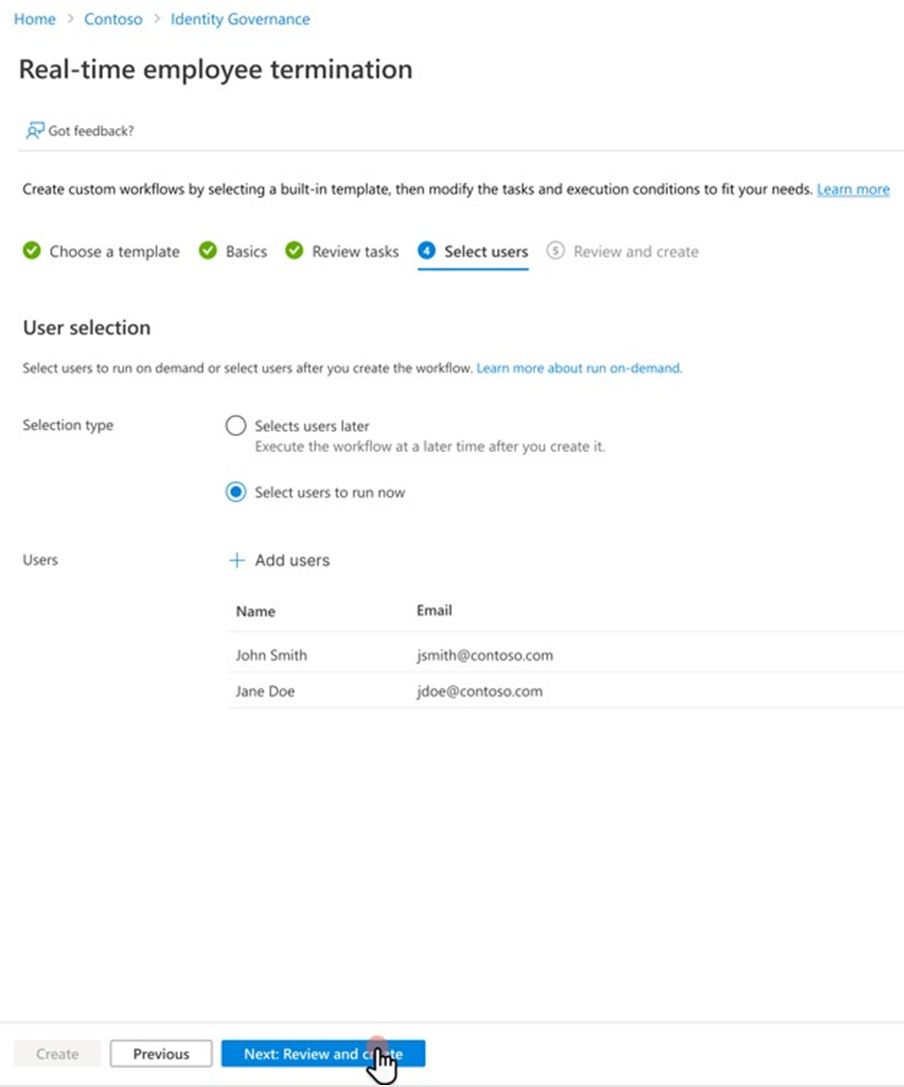Captura de pantalla de los usuarios agregados.