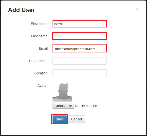 Add User Screenshot shows the Add User dialog box where you can enter this information.