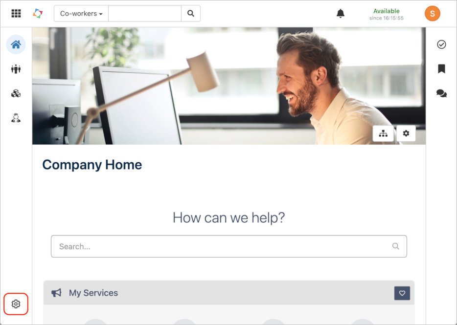 Hornbill system Screenshot shows the Hornbill system.