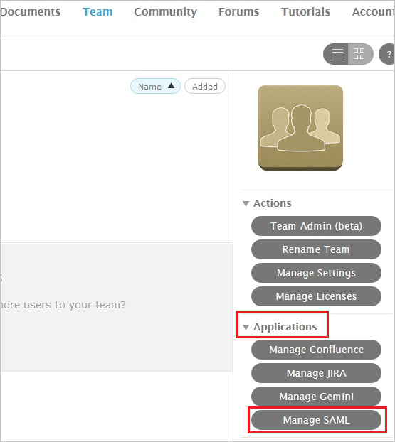 Manage SAML Manage SAML