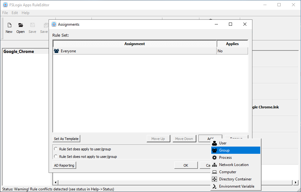 Agregar asignaciones