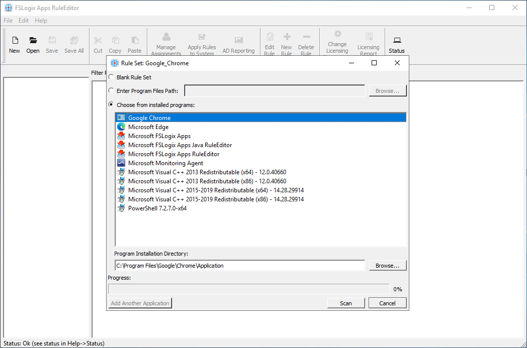 Asistente para conjuntos de reglas