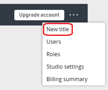 New Title button