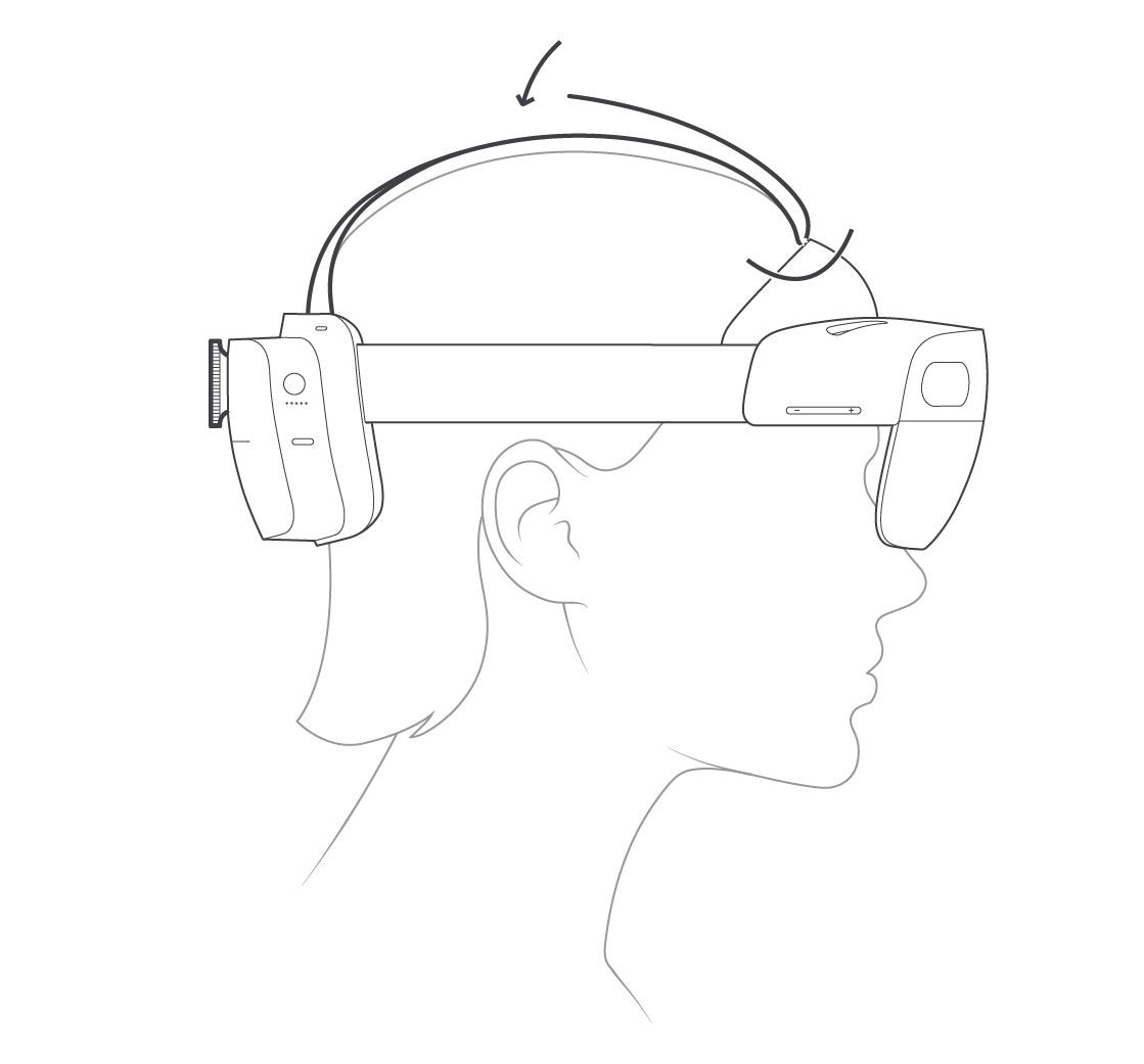 HoloLens 2 ajuste y ajustes.