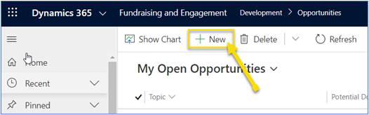 Create a new opportunity Create a new opportunity.