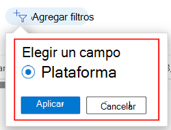 Screenshot that shows the filtered list of filters by platform in Microsoft Intune.