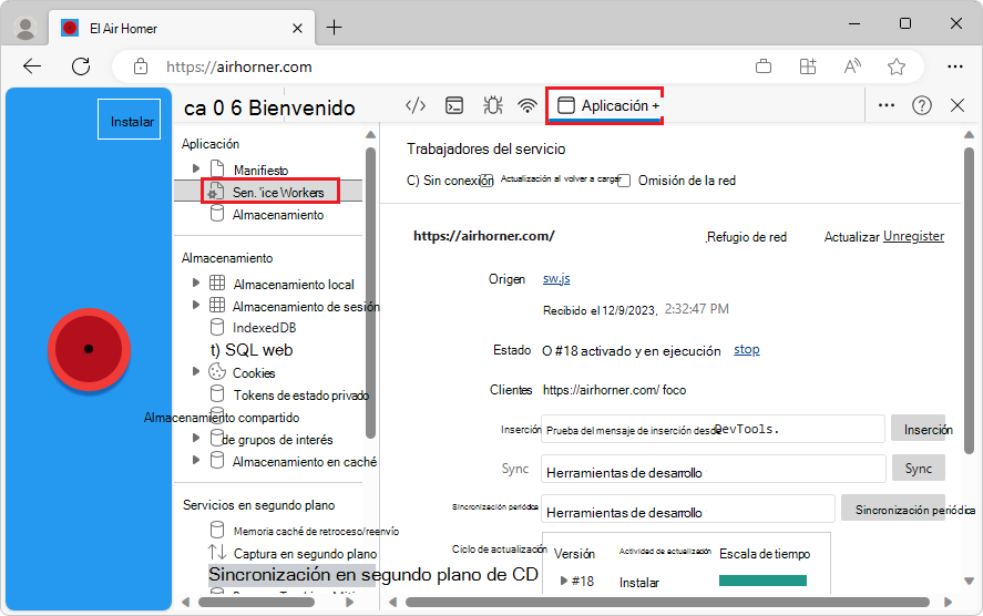Panel Trabajadores del servicio