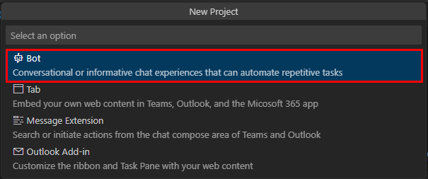 Captura de pantalla que muestra las plantillas de aplicación del kit de herramientas de Teams.