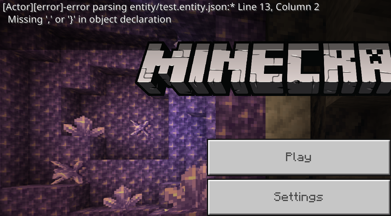 Interfaz de usuario del registro de errores cuando ocurre un error