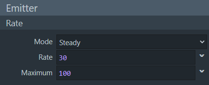 Frecuencia de emisión en Snowstorm