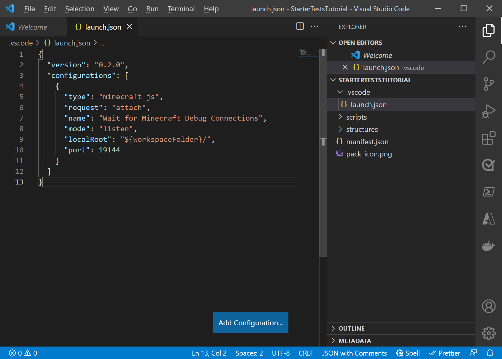 Visual Studio Code con launch.json