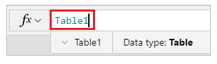 Ejemplo del origen de datos de Excel.