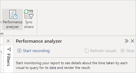 Screenshot that shows Performance Analyzer.