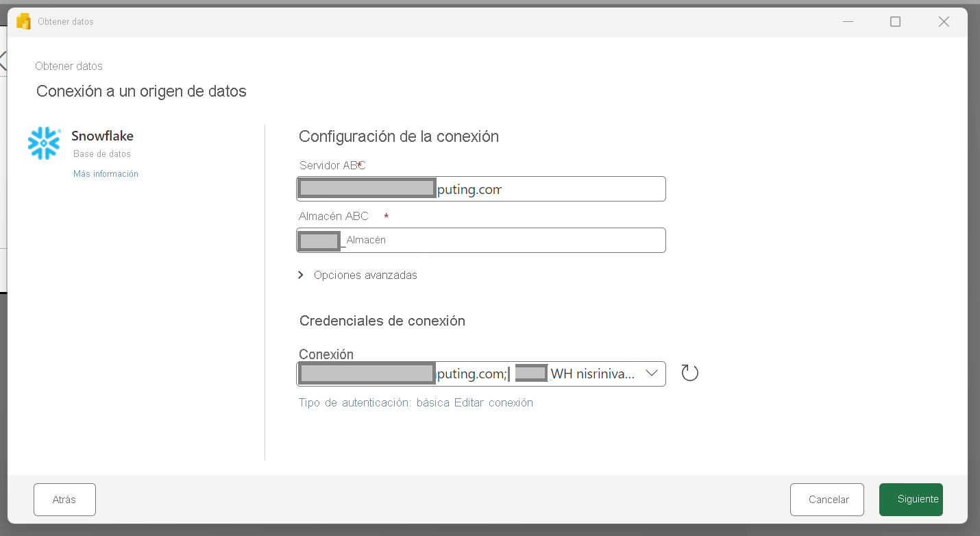Captura de pantalla que muestra la escritura de las credenciales.
