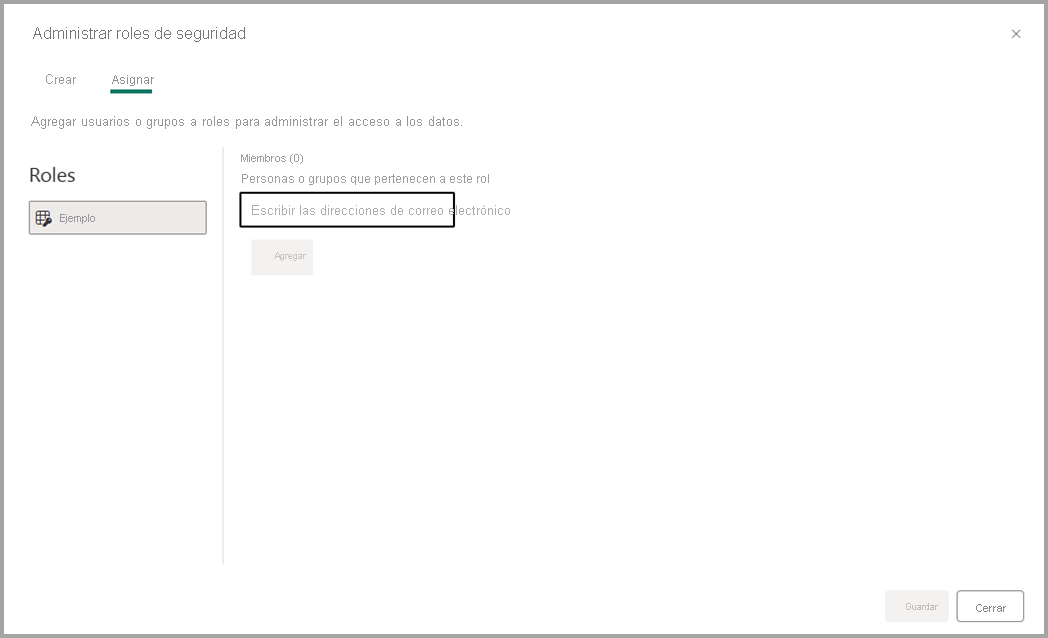 Captura de pantalla de la asignación de usuarios al rol de seguridad.
