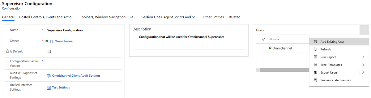 Add user to supervisor configuration Add user to supervisor configuration.