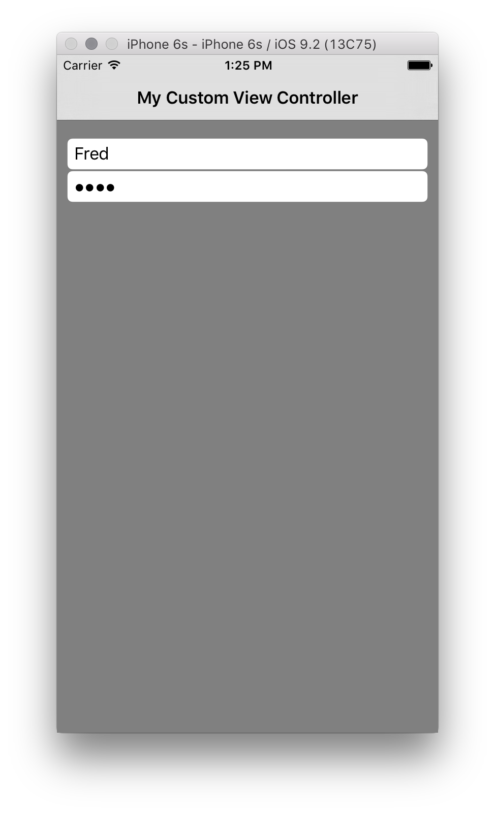 Al establecer SecureTextEntry en true, se oculta el texto introducido por el usuario