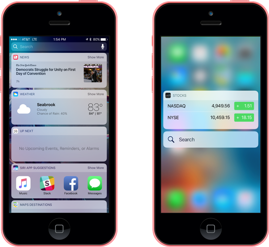Widgets de ejemplo