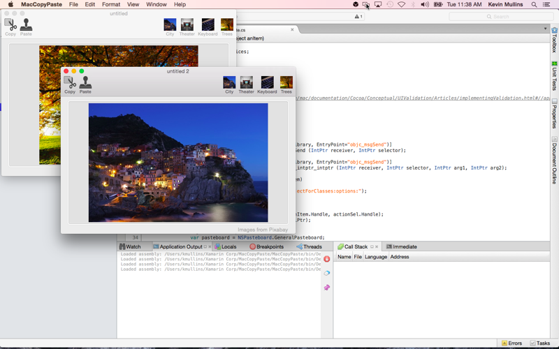 Ejemplo de la aplicación en ejecución Ejemplo de la aplicación en ejecución