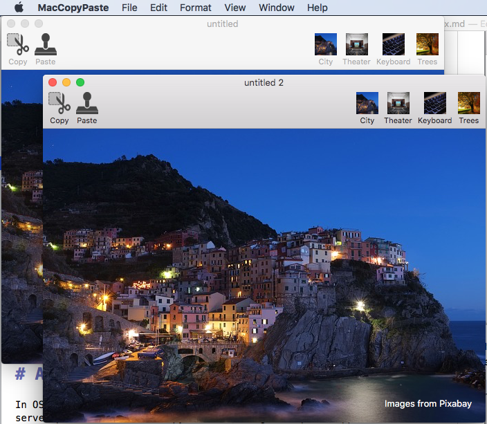 Pegado de una imagen en una nueva ventana Pegado de una imagen en una nueva ventana