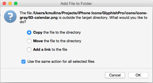 Selección de la acción agregar Selección de la acción agregar