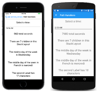 Variaciones de ruta de acceso Variaciones de ruta de acceso