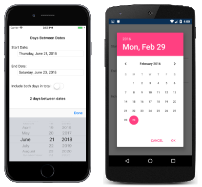 Días entre fechas seleccione Días entre fechas seleccione