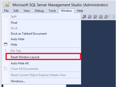 restaurar diseño de ventana