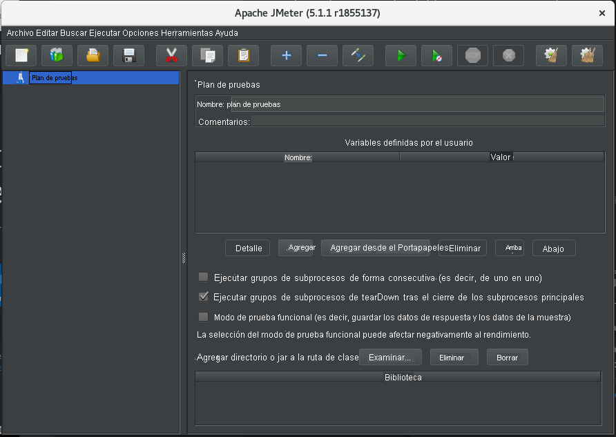 Screenshot of the Apache JMeter user interface.
