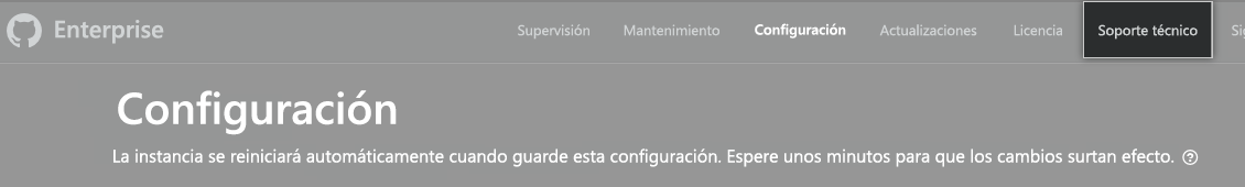 Botón para acceder al área de soporte técnico
